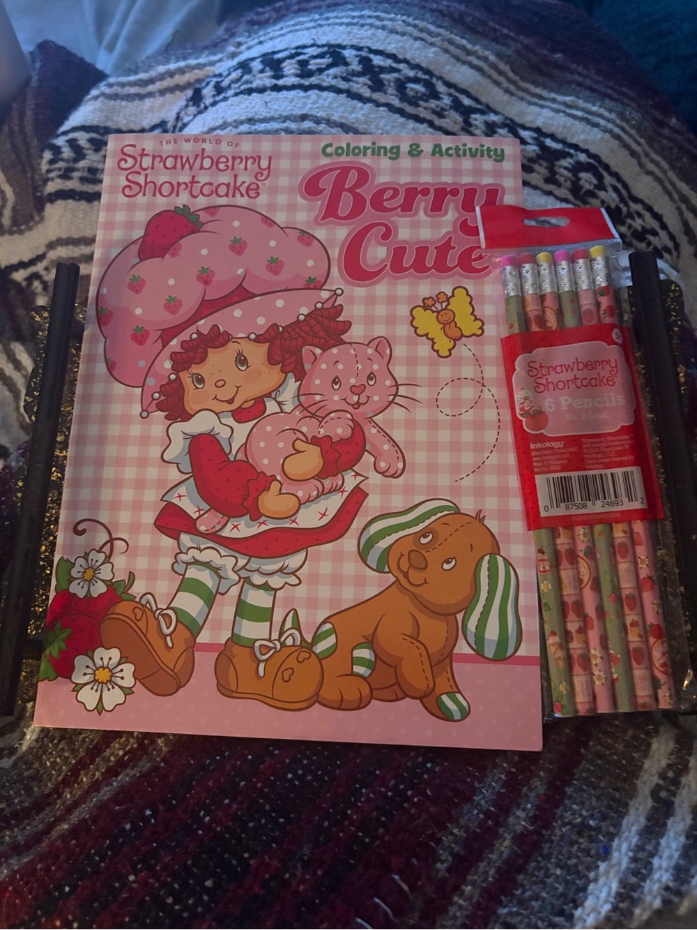 Strawberry Shortcake Coloring/Activity Book & 6 Strawberry Shortcake Pencils